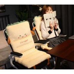 WIAN 100*45 Cm Coussin De Siège Et Dossier Intégré Bureau Sédentaire Taille Soutien étudiant Dortoir Chaise Bout à Bout Coussin Siège Coussin -banc et tabouret Soldes Boutique 67314828 5