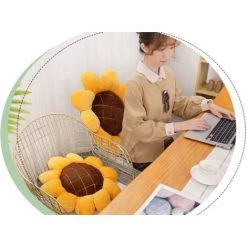 WIAN Tournesol 50 Cm Oreiller Fleur Bureau Siège Coussin Dortoir Chaise Arrière Baie Vitrée Tatami Mat -banc et tabouret Soldes Boutique 67314936 5