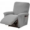 ENLENK Lot De 4 Housses De Canapé, Extensibles, Pour Fauteuil Inclinable De Relaxation Et De Massage, En élasthanne, Dotées De Jacquard, Gris Clair -banc et tabouret Soldes Boutique 67333577 1