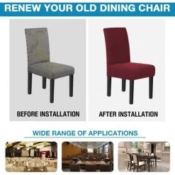 AOUGO Housses De Chaise Pour Salle à Manger Housses De Chaise De Salle à Manger Extensibles Coussins De Chaise Pour Chaises De Salle à Manger Super Fit Protecteur De Chaise De Salle à Manger Housses De Chaise Amovibles Et Lavables Lot De 6, Bordeaux 11 AOUGO Housses De Chaise Pour Salle à Manger Housses De Chaise De Salle à Manger Extensibles Coussins De Chaise Pour Chaises De Salle à Manger Super Fit Protecteur De Chaise De Salle à Manger Housses De Chaise Amovibles Et Lavables Lot De 6, Bordeaux -banc et tabouret Soldes Boutique 67370512 5