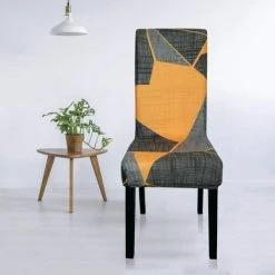 AOUGO Housses De Chaise De Salle à Manger Housses De Chaise De Salle à Manger Extensibles Amovibles Lavables Décoratives Housses De Siège Pour Salle à Manger Maison Mariage Banquet Fête Hôtel (imprimé 05, Paquet De 2) -banc et tabouret Soldes Boutique 67370524 3