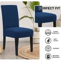 AOUGO Housses De Chaise Pour Salle à Manger Housses De Chaise De Salle à Manger Extensibles Coussins De Chaise Pour Chaises De Salle à Manger Super Fit Protecteur De Chaise De Salle à Manger Housses De Chaise Amovibles Et Lavables Lot De 6, Bleu Marine 9 AOUGO Housses De Chaise Pour Salle à Manger Housses De Chaise De Salle à Manger Extensibles Coussins De Chaise Pour Chaises De Salle à Manger Super Fit Protecteur De Chaise De Salle à Manger Housses De Chaise Amovibles Et Lavables Lot De 6, Bleu Marine -banc et tabouret Soldes Boutique 67370530 3