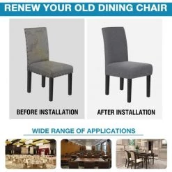 AOUGO Housses De Chaise Pour Salle à Manger Housses De Chaise De Salle à Manger Extensibles Coussins De Chaise Pour Chaises De Salle à Manger Super Fit Protecteur De Chaise De Salle à Manger Housses De Chaise Amovibles Et Lavables Lot De 6, Gris 11 AOUGO Housses De Chaise Pour Salle à Manger Housses De Chaise De Salle à Manger Extensibles Coussins De Chaise Pour Chaises De Salle à Manger Super Fit Protecteur De Chaise De Salle à Manger Housses De Chaise Amovibles Et Lavables Lot De 6, Gris -banc et tabouret Soldes Boutique 67370532 5