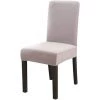 AOUGO Housse De Chaise De Salle à Manger Lot De 4 Housses De Chaise De Salle à Manger En élasthanne Extensible Housses De Siège Décoratives Pour Salle à Manger Banquet De Mariage (peluche Gris Clair, Paquet De 2) -banc et tabouret Soldes Boutique 67370545 1
