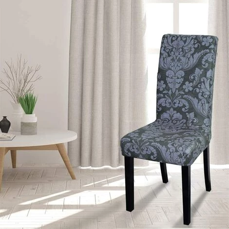 AOUGO Housses De Chaise De Salle à Manger Housses De Chaise De Salle à Manger Extensibles Housses De Protection De Chaise Amovibles Et Lavables Pour Salle à Manger, Mariage, Banquet, Fête, Décor D'hôtel (imprimé 02, Paquet De 2) 4 AOUGO Housses De Chaise De Salle à Manger Housses De Chaise De Salle à Manger Extensibles Housses De Protection De Chaise Amovibles Et Lavables Pour Salle à Manger, Mariage, Banquet, Fête, Décor D'hôtel (imprimé 02, Paquet De 2) – Image 2