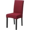 AOUGO Ensemble De Housses De Chaise De Salle à Manger Stretch Spandex Tricoté Housses De Protection De Chaise Amovibles Et Lavables Pour Salle à Manger, Maison, Mariage, Banquet, Hôtel (rouge, Paquet De 2)