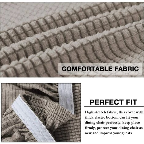 AOUGO Housses De Chaise Pour Salle à Manger Housses De Chaise De Salle à Manger Extensibles Coussins De Chaise Pour Chaises De Salle à Manger Super Fit Protecteur De Chaise De Salle à Manger Housses De Chaise Amovibles Et Lavables Lot De 2, Taupe 6 AOUGO Housses De Chaise Pour Salle à Manger Housses De Chaise De Salle à Manger Extensibles Coussins De Chaise Pour Chaises De Salle à Manger Super Fit Protecteur De Chaise De Salle à Manger Housses De Chaise Amovibles Et Lavables Lot De 2, Taupe – Image 4