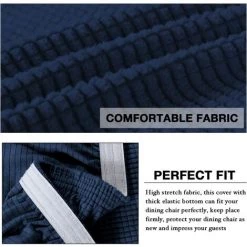 AOUGO Housses De Chaise Pour Salle à Manger Housses De Chaise De Salle à Manger Extensibles Coussins De Chaise Pour Chaises De Salle à Manger Super Fit Protecteur De Chaise De Salle à Manger Housses De Chaise Amovibles Et Lavables Lot De 2, Bleu Marine 10 AOUGO Housses De Chaise Pour Salle à Manger Housses De Chaise De Salle à Manger Extensibles Coussins De Chaise Pour Chaises De Salle à Manger Super Fit Protecteur De Chaise De Salle à Manger Housses De Chaise Amovibles Et Lavables Lot De 2, Bleu Marine -banc et tabouret Soldes Boutique 67370603 4