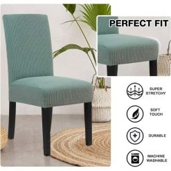 AOUGO Housses De Chaise Pour Salle à Manger Housses De Chaise De Salle à Manger Extensibles Coussins De Chaise Pour Chaises De Salle à Manger Super Fit Protecteur De Chaise De Salle à Manger Housses De Chaise Amovibles Et Lavables Lot De 6, Sauge 9 AOUGO Housses De Chaise Pour Salle à Manger Housses De Chaise De Salle à Manger Extensibles Coussins De Chaise Pour Chaises De Salle à Manger Super Fit Protecteur De Chaise De Salle à Manger Housses De Chaise Amovibles Et Lavables Lot De 6, Sauge -banc et tabouret Soldes Boutique 67371132 3