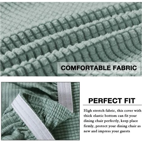 AOUGO Housses De Chaise Pour Salle à Manger Housses De Chaise De Salle à Manger Extensibles Coussins De Chaise Pour Chaises De Salle à Manger Super Fit Protecteur De Chaise De Salle à Manger Housses De Chaise Amovibles Et Lavables Lot De 6, Sauge 6 AOUGO Housses De Chaise Pour Salle à Manger Housses De Chaise De Salle à Manger Extensibles Coussins De Chaise Pour Chaises De Salle à Manger Super Fit Protecteur De Chaise De Salle à Manger Housses De Chaise Amovibles Et Lavables Lot De 6, Sauge – Image 4