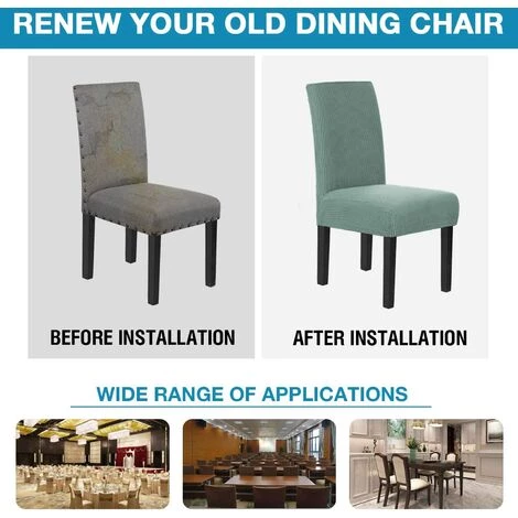 AOUGO Housses De Chaise Pour Salle à Manger Housses De Chaise De Salle à Manger Extensibles Coussins De Chaise Pour Chaises De Salle à Manger Super Fit Protecteur De Chaise De Salle à Manger Housses De Chaise Amovibles Et Lavables Lot De 6, Sauge 7 AOUGO Housses De Chaise Pour Salle à Manger Housses De Chaise De Salle à Manger Extensibles Coussins De Chaise Pour Chaises De Salle à Manger Super Fit Protecteur De Chaise De Salle à Manger Housses De Chaise Amovibles Et Lavables Lot De 6, Sauge – Image 5