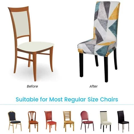 AOUGO Housses De Chaise De Salle à Manger Housses De Chaise De Salle à Manger Extensibles Housses De Protection De Chaise Amovibles Et Lavables Pour Salle à Manger, Maison, Mariage, Banquet, Hôtel (imprimé 06, Lot De 2) 6 AOUGO Housses De Chaise De Salle à Manger Housses De Chaise De Salle à Manger Extensibles Housses De Protection De Chaise Amovibles Et Lavables Pour Salle à Manger, Maison, Mariage, Banquet, Hôtel (imprimé 06, Lot De 2) – Image 4