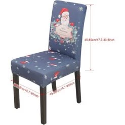 AOUGO Housses De Chaise De Salle à Manger De Noël Housses De Chaise De Salle à Manger Courtes En Spandex Extensible Housses De Protection De Chaise Décoratives Amovibles Et Lavables Pour Salle à Manger, Banquet, Fête, Hôtel (Père Noël, Paquet De 4) 10 AOUGO Housses De Chaise De Salle à Manger De Noël Housses De Chaise De Salle à Manger Courtes En Spandex Extensible Housses De Protection De Chaise Décoratives Amovibles Et Lavables Pour Salle à Manger, Banquet, Fête, Hôtel (Père Noël, Paquet De 4) -banc et tabouret Soldes Boutique 67371145 4