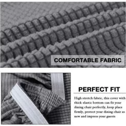 AOUGO Housses De Chaise Pour Salle à Manger Housses De Chaise De Salle à Manger Extensibles Coussins De Chaise Pour Chaises De Salle à Manger Super Fit Protecteur De Chaise De Salle à Manger Housses De Chaise Amovibles Et Lavables Lot De 2, Gris -banc et tabouret Soldes Boutique 67371169 4