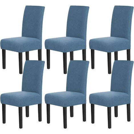 AOUGO Housses De Chaise Pour Salle à Manger Housses De Chaise De Salle à Manger Extensibles Coussins De Chaise Pour Chaises De Salle à Manger Super Fit Protecteur De Chaise De Salle à Manger Housses De Chaise Amovibles Et Lavables Lot De 6, Bleu Poussiéreux 3 AOUGO Housses De Chaise Pour Salle à Manger Housses De Chaise De Salle à Manger Extensibles Coussins De Chaise Pour Chaises De Salle à Manger Super Fit Protecteur De Chaise De Salle à Manger Housses De Chaise Amovibles Et Lavables Lot De 6, Bleu Poussiéreux