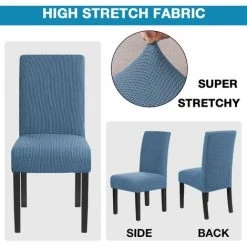 AOUGO Housses De Chaise Pour Salle à Manger Housses De Chaise De Salle à Manger Extensibles Coussins De Chaise Pour Chaises De Salle à Manger Super Fit Protecteur De Chaise De Salle à Manger Housses De Chaise Amovibles Et Lavables Lot De 6, Bleu Poussiéreux 8 AOUGO Housses De Chaise Pour Salle à Manger Housses De Chaise De Salle à Manger Extensibles Coussins De Chaise Pour Chaises De Salle à Manger Super Fit Protecteur De Chaise De Salle à Manger Housses De Chaise Amovibles Et Lavables Lot De 6, Bleu Poussiéreux -banc et tabouret Soldes Boutique 67371178 2