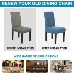 AOUGO Housses De Chaise Pour Salle à Manger Housses De Chaise De Salle à Manger Extensibles Coussins De Chaise Pour Chaises De Salle à Manger Super Fit Protecteur De Chaise De Salle à Manger Housses De Chaise Amovibles Et Lavables Lot De 6, Bleu Poussiéreux 11 AOUGO Housses De Chaise Pour Salle à Manger Housses De Chaise De Salle à Manger Extensibles Coussins De Chaise Pour Chaises De Salle à Manger Super Fit Protecteur De Chaise De Salle à Manger Housses De Chaise Amovibles Et Lavables Lot De 6, Bleu Poussiéreux -banc et tabouret Soldes Boutique 67371178 5