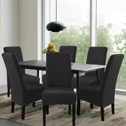Cisea Housses De Chaises 6 Pièces Grand Taille Noir,Housses Pour Chaises De Salle A Manger Universelle, Couverture Couvre De Chaise Salon Moderne Pour Mariage Reunion 8 Cisea Housses De Chaises 6 Pièces Grand Taille Noir,Housses Pour Chaises De Salle A Manger Universelle, Couverture Couvre De Chaise Salon Moderne Pour Mariage Reunion -banc et tabouret Soldes Boutique 67416709 2