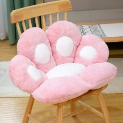 Galette De Chaise -Coussin De Chaise Avec Dossier Siège, Coussin De Bureau Mignon Et Chaud, Coussin De Patte De Chat, Coussin Pour Chaise Chaude Et Douce, Coussin Patte De Chat,Coussin De Siège Chaud Confortable (Rose) -GALOZZOIT