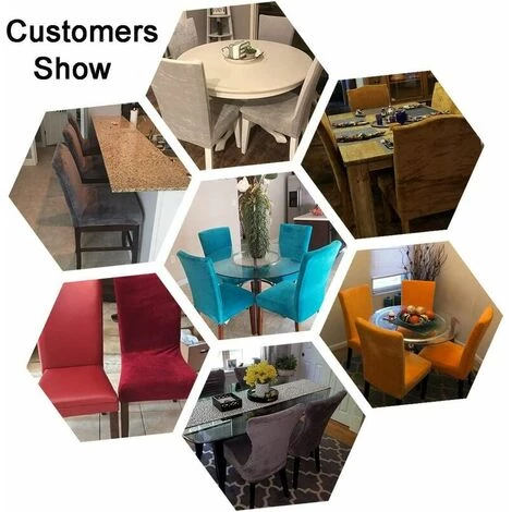 GROUPM Housse De Chaise En Peluche 4 Pièces Housse De Chaise En Gingembre Or Sable Adaptée à Une Hauteur De Dossier De 45 à 60 Cm 6 GROUPM Housse De Chaise En Peluche 4 Pièces Housse De Chaise En Gingembre Or Sable Adaptée à Une Hauteur De Dossier De 45 à 60 Cm – Image 4