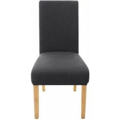 ENLENK 2 PCS Stretch Jacquard Chaise Protecteur Élastique Spandex Housses Housses De Chaise，Gris