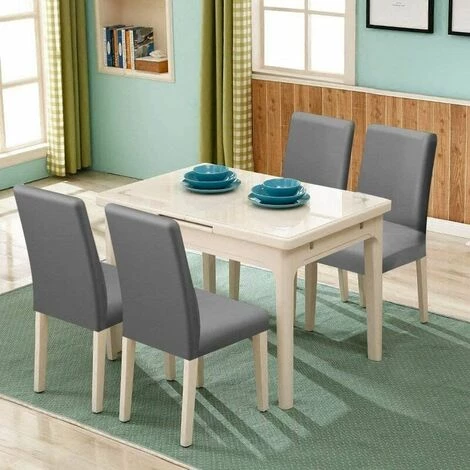 ECHOO Housse De Chaise Extensible Housses De Chaise Haut Dossier Elastiques Housse De Protection Pour Salle à Manger H?tel (Gris, 6pièces) 6 ECHOO Housse De Chaise Extensible Housses De Chaise Haut Dossier Elastiques Housse De Protection Pour Salle à Manger H?tel (Gris, 6pièces) – Image 4