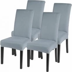 Ensemble De 4 Housses De Chaise Amovibles Et Lavables,Tanètue