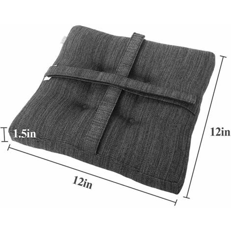 Fei Yu Coussin De Siège Carré, Tabouret De Bar Super Doux Coussin De Siège Carré Avec Attaches - Un Seul Coussin, Gris-Noir (12 '' (30 Cm)),A 4 Fei Yu Coussin De Siège Carré, Tabouret De Bar Super Doux Coussin De Siège Carré Avec Attaches - Un Seul Coussin, Gris-Noir (12 '' (30 Cm)),A – Image 2