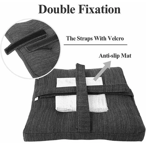 Fei Yu Coussin De Siège Carré, Tabouret De Bar Super Doux Coussin De Siège Carré Avec Attaches - Un Seul Coussin, Gris-Noir (12 '' (30 Cm)),A 6 Fei Yu Coussin De Siège Carré, Tabouret De Bar Super Doux Coussin De Siège Carré Avec Attaches - Un Seul Coussin, Gris-Noir (12 '' (30 Cm)),A – Image 4