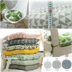 Cisea Coussin De Chaise Imprimé Doux Classe Bureau Galette De Chaise 40x40cm Rond-Triangle Multicolore -banc et tabouret Soldes Boutique 67670714 5