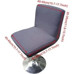 ENLENK Lot De 2 Housses De Tabouret De Bar Avec Dossier Extensible Pour Chaise De Salle à Manger Pivotante Gris Foncé 8 ENLENK Lot De 2 Housses De Tabouret De Bar Avec Dossier Extensible Pour Chaise De Salle à Manger Pivotante Gris Foncé -banc et tabouret Soldes Boutique 67677578 2