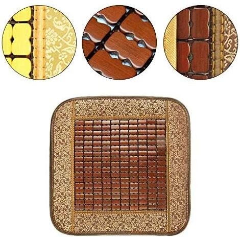 ENLENK Coussin D'Assise Rembourré Vin Rouge Galette De Siège Coussin De Chaise, Galette De Chaise, Bambou + Coton 45x45 Cm,Yellow 7 ENLENK Coussin D'Assise Rembourré Vin Rouge Galette De Siège Coussin De Chaise, Galette De Chaise, Bambou + Coton 45x45 Cm,Yellow – Image 5