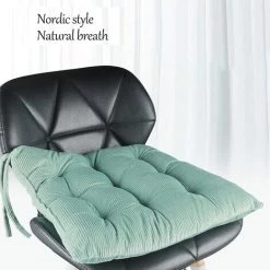 ENLENK Coussin De Chaise 45x45 - Coussin De Chaise D'intérieur Et D'extérieur Coussin De Chaise De Jardin Amovible 1 Pièce En Velours Côtelé Pour La Maison, La Salle à Manger, La Cuisine, Le Bureau, Le Jardin, La Terrasse, Vert -banc et tabouret Soldes Boutique 67680716 2