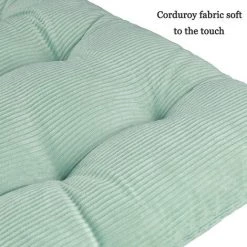 ENLENK Coussin De Chaise 45x45 - Coussin De Chaise D'intérieur Et D'extérieur Coussin De Chaise De Jardin Amovible 1 Pièce En Velours Côtelé Pour La Maison, La Salle à Manger, La Cuisine, Le Bureau, Le Jardin, La Terrasse, Vert -banc et tabouret Soldes Boutique 67680716 3