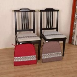 ENLENK Classique Repas Coussins De Chaise Coussin,Épaissir Patio Coussin D'assise Lavable Intérieur Extérieur Aliments Décor à La Maison Respirant Farcies Galette De Chaise Vin Rouge 40x40cm(16x16inch) -banc et tabouret Soldes Boutique 67680732 2