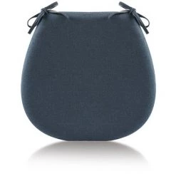 BDD Coussin De Chaise En Mousse à Mémoire épaissie Coussin De Chaise De Cuisine En Forme De Fer à Cheval Facile à Nettoyer Antidérapant Respirant Bleu Foncé