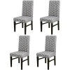 AOUGO Housses De Chaise De Salle à Manger Housses De Chaise De Salle à Manger à Dossier Haut En élasthanne Extensible Ensemble De Housses De Protection Décoratives Housses De Siège De Chaise Amovibles Pour Salle à Manger Banquet De Mariage (Grey-04, 4 Pack) -banc et tabouret Soldes Boutique 67703992 1