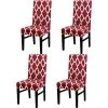 AOUGO Housse De Chaise De Salle à Manger Lot De 4 Housses De Protection Pour Chaise De Salle à Manger Courte En élasthanne Extensible Housses De Protection De Chaise Amovibles Pour Salle à Manger Banquet De Mariage (rouge + Blanc) 1 AOUGO Housse De Chaise De Salle à Manger Lot De 4 Housses De Protection Pour Chaise De Salle à Manger Courte En élasthanne Extensible Housses De Protection De Chaise Amovibles Pour Salle à Manger Banquet De Mariage (rouge + Blanc) -banc et tabouret Soldes Boutique 67704020 1