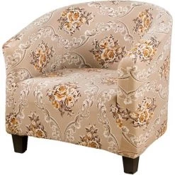 AOUGO Housse De Chaise Club, Housse De Chaise De Baignoire Très Extensible Amovible Et Lavable, Housse De Canapé, Protection De Meubles Pour Salon