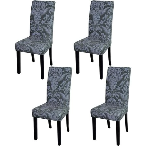 AOUGO Ensemble De Housses De Chaise De Salle à Manger Housses De Chaise De Salle à Manger Extensibles Housses De Protection Amovibles Et Lavables Pour Salle à Manger, Maison, Banquet, Hôtel (imprimé 02, Lot De 4) 3 AOUGO Ensemble De Housses De Chaise De Salle à Manger Housses De Chaise De Salle à Manger Extensibles Housses De Protection Amovibles Et Lavables Pour Salle à Manger, Maison, Banquet, Hôtel (imprimé 02, Lot De 4)