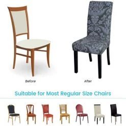AOUGO Ensemble De Housses De Chaise De Salle à Manger Housses De Chaise De Salle à Manger Extensibles Housses De Protection Amovibles Et Lavables Pour Salle à Manger, Maison, Banquet, Hôtel (imprimé 02, Lot De 4) 10 AOUGO Ensemble De Housses De Chaise De Salle à Manger Housses De Chaise De Salle à Manger Extensibles Housses De Protection Amovibles Et Lavables Pour Salle à Manger, Maison, Banquet, Hôtel (imprimé 02, Lot De 4) -banc et tabouret Soldes Boutique 67704271 4