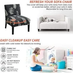 AOUGO 2 Pièces Housse De Chaise Sans Accoudoirs Imprimée Housse De Chaise D'appoint Sans Accoudoirs Amovible Housse De Chaise D'appoint Amovible Pour Salon, Salle à Manger, Chaise D'appoint Sans Accoudoirs D'hôtel,19 10 AOUGO 2 Pièces Housse De Chaise Sans Accoudoirs Imprimée Housse De Chaise D'appoint Sans Accoudoirs Amovible Housse De Chaise D'appoint Amovible Pour Salon, Salle à Manger, Chaise D'appoint Sans Accoudoirs D'hôtel,19 -banc et tabouret Soldes Boutique 67704292 4