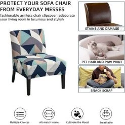 AOUGO 2 Pièces Housse De Chaise Sans Accoudoirs Imprimée Housse De Chaise D'appoint Sans Accoudoirs Amovible Housse De Chaise D'appoint Amovible Pour Salon, Salle à Manger, Chaise D'appoint Sans Accoudoirs,07 9 AOUGO 2 Pièces Housse De Chaise Sans Accoudoirs Imprimée Housse De Chaise D'appoint Sans Accoudoirs Amovible Housse De Chaise D'appoint Amovible Pour Salon, Salle à Manger, Chaise D'appoint Sans Accoudoirs,07 -banc et tabouret Soldes Boutique 67704298 3