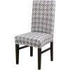AOUGO Ensemble De Housses De Chaise De Salle à Manger Stretch Spandex Housses De Chaise De Salle à Manger Courtes Amovibles Lavables Décoratives Housses De Siège Pour Salle à Manger Maison Mariage Banquet Fête Hôtel Décor (Grey-03, 2 Pack) -banc et tabouret Soldes Boutique 67704479 1
