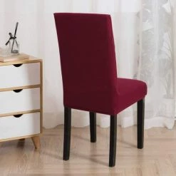 AOUGO Housses De Chaise De Salle à Manger Housses De Chaise De Salle à Manger Extensibles Housses De Protection De Chaise Amovibles Et Lavables Pour Salle à Manger, Maison, Banquet, Hôtel (rouge, Lot De 2) 9 AOUGO Housses De Chaise De Salle à Manger Housses De Chaise De Salle à Manger Extensibles Housses De Protection De Chaise Amovibles Et Lavables Pour Salle à Manger, Maison, Banquet, Hôtel (rouge, Lot De 2) -banc et tabouret Soldes Boutique 67704525 3