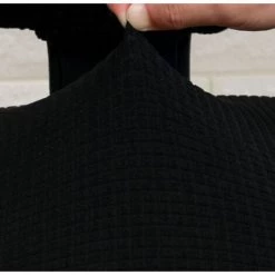 CSPARKV Grain De Maïs étanche Universel Couleur Unie élastique Bureau Fendu Chaise Couverture Ordinateur Chaise Pivotante Chaise Couverture Noir Maïs Grain Fendu Taille Générale -banc et tabouret Soldes Boutique 67715005 3