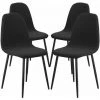 FLYME Housse De Chaise De Salle à Manger Housse De Chaise Extensible Couverture De Chaise Pour Cuisine,Salon, Bureau, Salle à Manger(noir,4 Pieces) -banc et tabouret Soldes Boutique 67811946 1