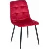 CLP Chaise De Salle à Manger Antibes En Velours Avec Pieds En Métal Noir Rouge 1 CLP Chaise De Salle à Manger Antibes En Velours Avec Pieds En Métal Noir Rouge -banc et tabouret Soldes Boutique 67870192 1