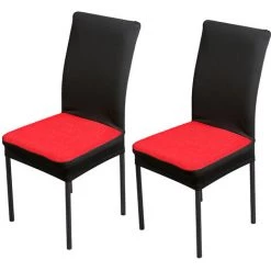 SUPERSELLER Mobilier D'intérieur 2 Pièces/ensemble Respirant Spandex Extensible Chaise De Salle à Manger Housses Anti-poussière Cérémonie Chaise Housses Protecteurs Mariage événements Décoration - Noir
