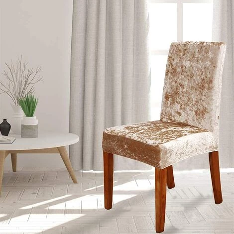 ECHOO Lot De 6 Housses De Chaise De Salle à Manger En Velours écrasé, Extensibles, Amovibles Et Lavables, Housses De Chaise De Salle à Manger Super Douces Pour Housses De Siège Pour Fête De Mariage, Salle à Manger, Décoration D'intérieur (6 Pièces, Champagne) 7 ECHOO Lot De 6 Housses De Chaise De Salle à Manger En Velours écrasé, Extensibles, Amovibles Et Lavables, Housses De Chaise De Salle à Manger Super Douces Pour Housses De Siège Pour Fête De Mariage, Salle à Manger, Décoration D'intérieur (6 Pièces, Champagne) – Image 5